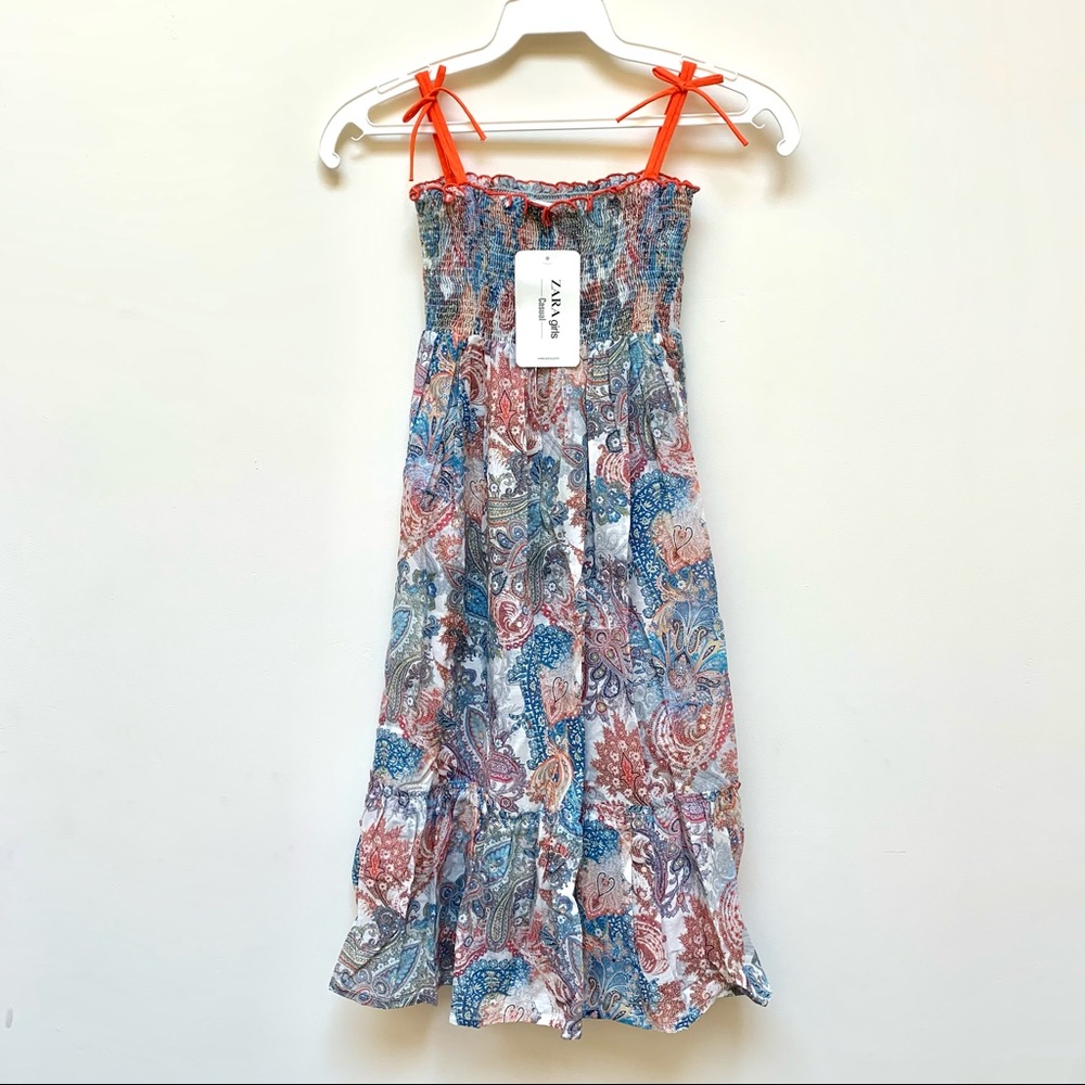 Zara Girls Paisley Print Maxi Dress Size 4-5